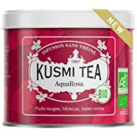 Los mejores  - Kusmi Tea - Infusión Bio AquaRosa - Mezcla Aromatizada de Hibisco- Bayas Negras- Frutas y Plantas - Infusión sin Teína…